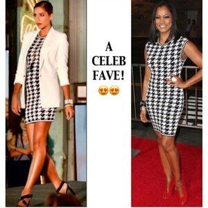 Torn by Rony Kobo houndstooth knit dress , Black / white, Size S